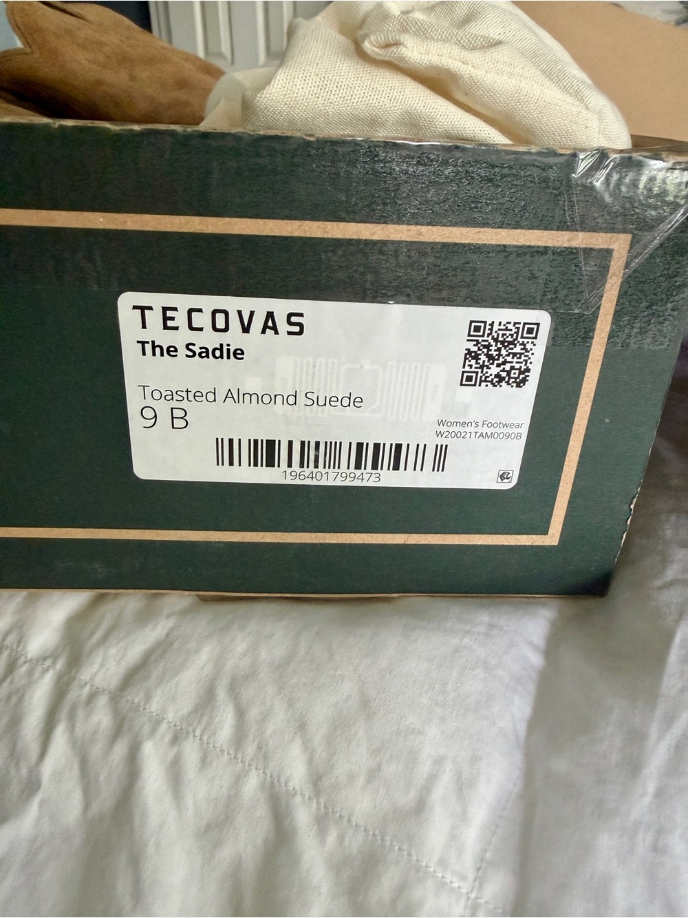TECOVAS Sadie Tan Suede Cowboy Boots - size 9 **fits like 10** like new - Picture 5 of 5